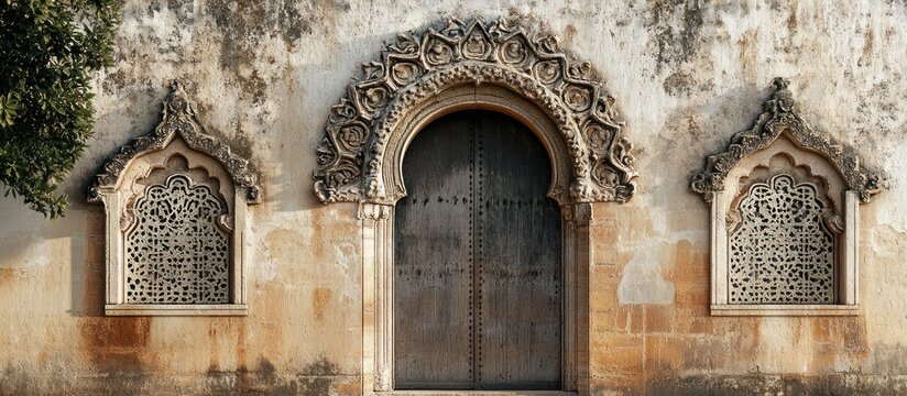 Historical architectural detail showcasing intricate design elements and craftsmanship, highlighting texture patterns, unique features, and cultural richness.