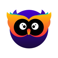 Colorful Gradient Owl Logo Modern Vector Design for Branding and Mascot