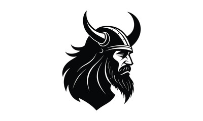 Viking Warrior Profile Illustration