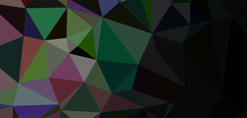 Fototapeta premium Abstract Dark Green Geometric Polygon Art