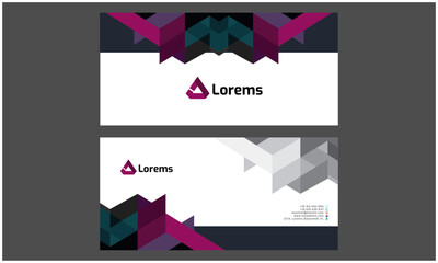 Fototapeta premium Envelope Back. Presentation layout design template, Flyer Design, Annual report, Cover design template, Science technology concept, Flat style vector illustration artwork