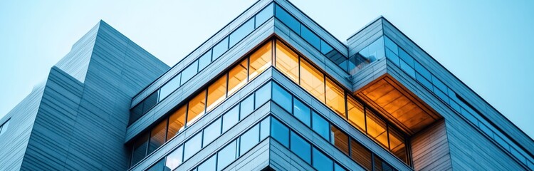 Modern Commercial Building Architectural Details: Steel, Glass, Concrete, Geometric Shapes, Light and Shadow Play, Innovation, Efficiency, Grandeur