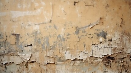 Obraz premium Peeling Paint Reveals Aged Wall Texture