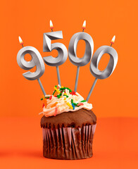 Number of followers or likes - Candle number 9500