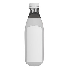 bottle of milk isolated 