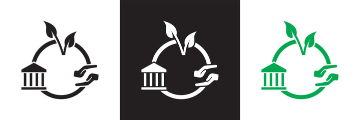 ESG icons, such as environment social governance icon.  Vector illustration. isolated on white and black background. EPS 10