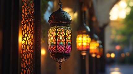 Vibrant Lanterns In A Festive Street