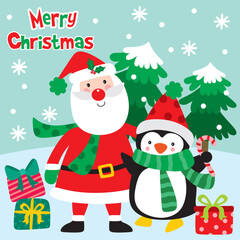 Santa Claus For Christmas Card or Bag design