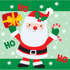 Santa Claus For Christmas Card or Bag design