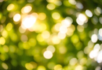 Obraz premium Generative AI, Abstract Sunlit Canopy with Bokeh, a Serene and Natural Ambiance