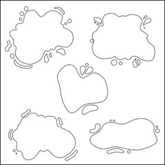 A simple blob design without color, featuring smooth and clean lines. This design is perfect for use as a minimalist and elegant design element.