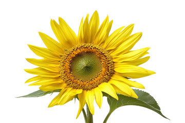 Fototapeta premium Vibrant Sunflower in Full Bloom Against a Transparent Background Capturing Natural Beauty