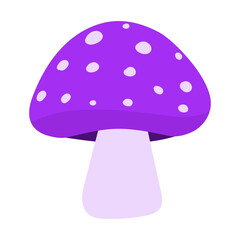 Purple mushroom illustration 