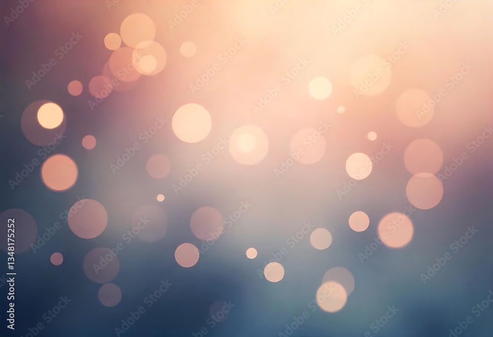 Aufkleber generative ai abstract bokeh background with warm peach and blue colors