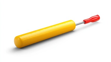 Yellow and red tool, likely a screwdriver