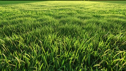 A digitally generated image of a perfectly manicured lawn.