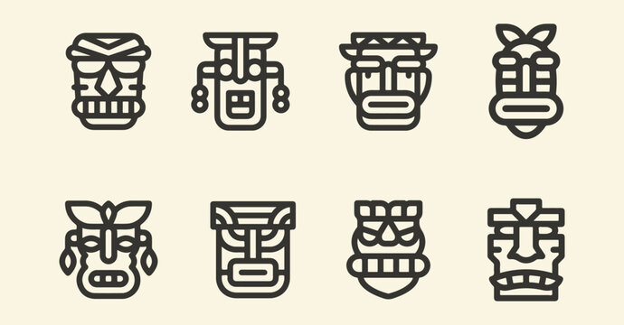 Totem tiki mask logo