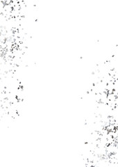 Silver Foil Frame. Silver glitter gradient stack. Sparkling dust particles. Vertical PNG luxury sparkling. Premium design, wedding, vip cover template, grand opening, flyer.