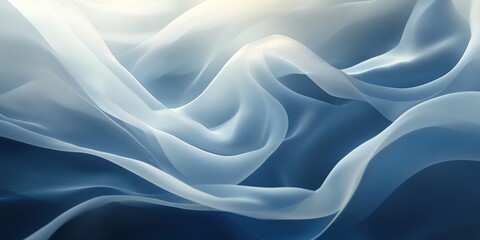 Fototapeta premium Abstract Flowing Fabric Design with Light and Shadow for Backgrounds