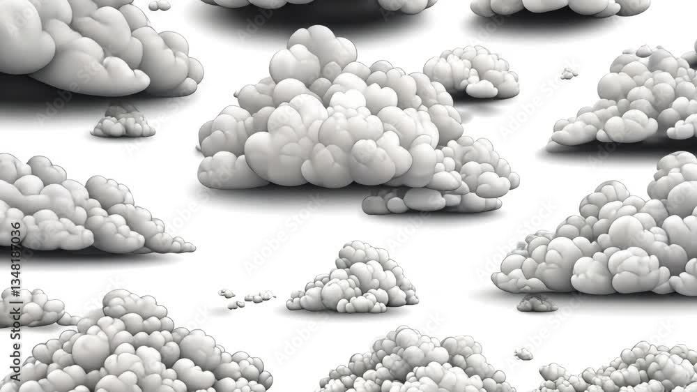 Poster vector cloud collection showcasing diverse shapes and sizes generative ai