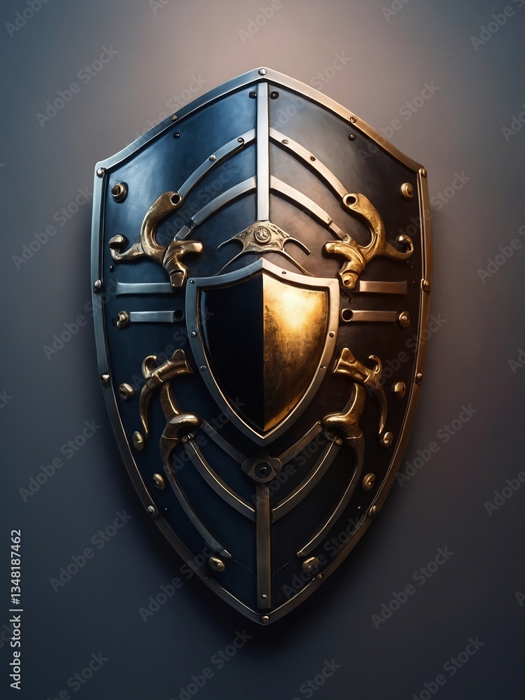 Aufkleber modern shield symbolizing security and protection on a gradient background