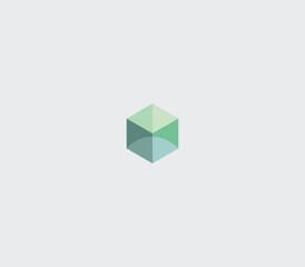 3D Hexagonal Cube Logo, Modern and Geometric Design