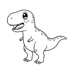 Fototapeta premium Dinosaur drawing for coloring book