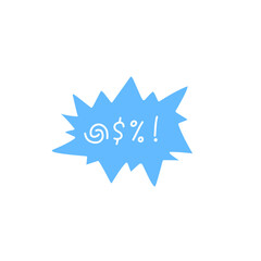 Swear word speech bubble vector