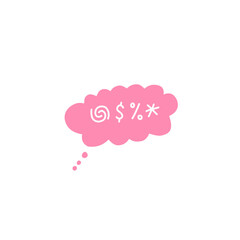 Swear word speech bubble vector