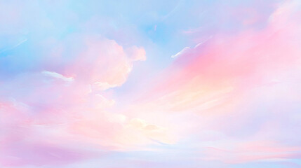 Obraz premium パステルカラーの幻想的な空