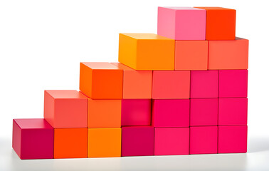 Obraz premium Colorful 3D cubes forming a playful and vibrant structure