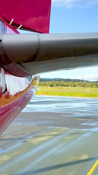 Airplane Taxiing at Gold Coast Airport