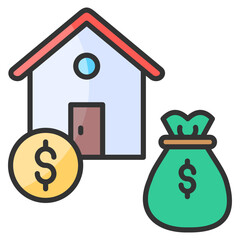 Fixed Assets  Icon Element For Design