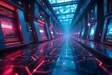 Fototapeta premium Artificial Intelligence Concept Internet Technology Business Machine Learning.