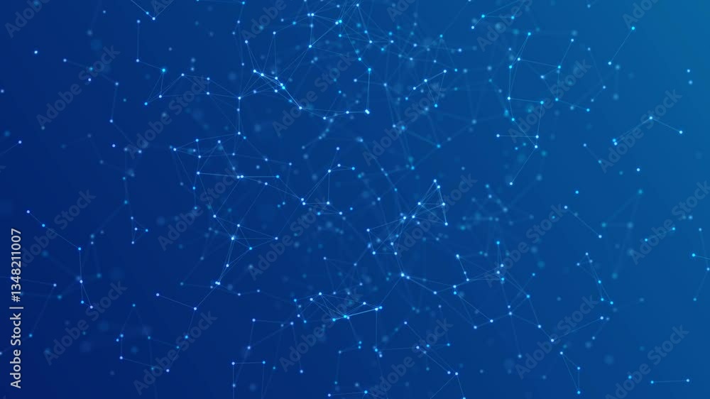 Poster abstract concepts of cybersecurity technology and digital data protection. blue abstract background 