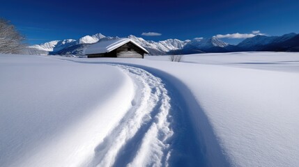Snowy Alpine Chalet