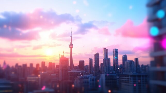 Toronto Skyline at Sunset