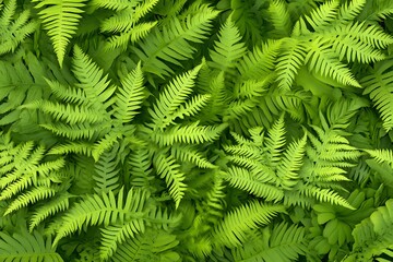 Lush fern foliage background, nature backdrop, vibrant green, seamless pattern,  for website/app
