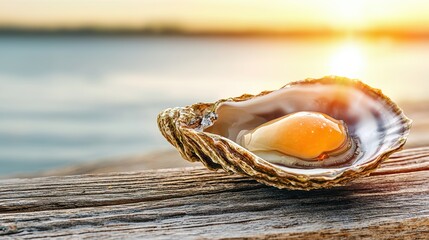 Harvesting fresh oysters by the seaside at sunset culinary delight natural beauty scenic view