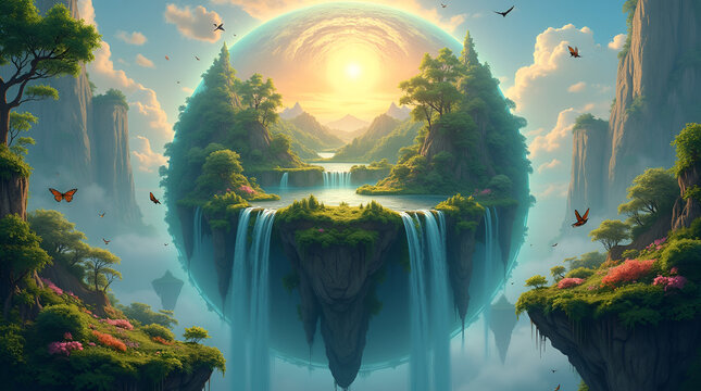 Earth&rsquo;s Heartbeat: A Living Biosphere conceot.Earth day realated