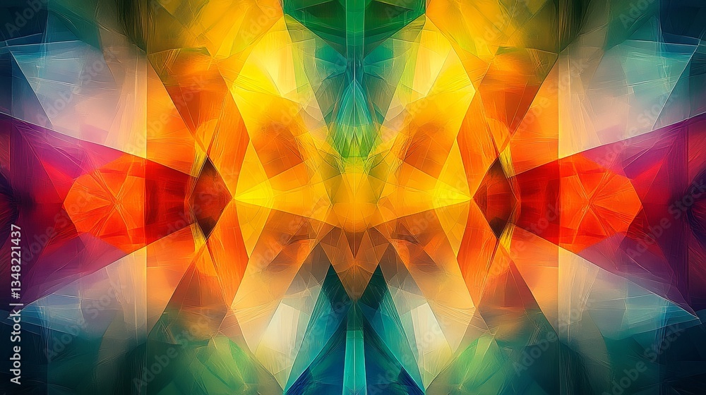 Poster vibrant abstract patterns in bright colors create a mesmerizing effect in an artistic display