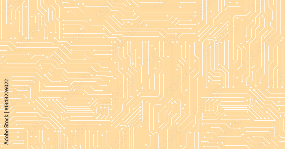 Poster vector circuit board illustration. abstract technology. seamless pattern