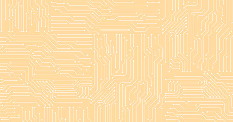 Vector circuit board illustration. Abstract technology.  Seamless pattern