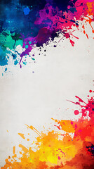 Vibrant paint splashes create abstract art creative studio digital artwork colorful environment artistic perspective