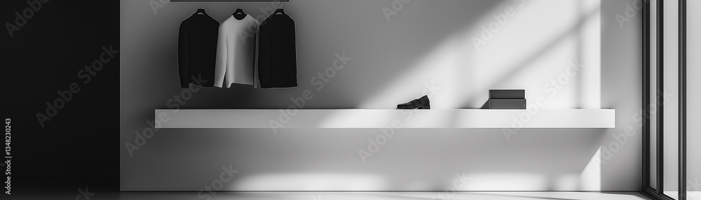 Poster a minimalist, visually appealing setting for product mockups or demonstrating a brand's style.