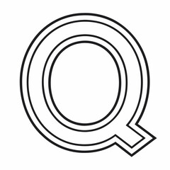 Vector Logo of the Letter Q Designed With Clean Lines on a White Background for Versatile Branding Applications Generative AI