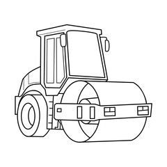 Detailed illustration of a construction roller, ideal for use in construction and building related promotional materials.