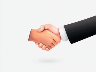 Close-up of a Handshake Against White Background