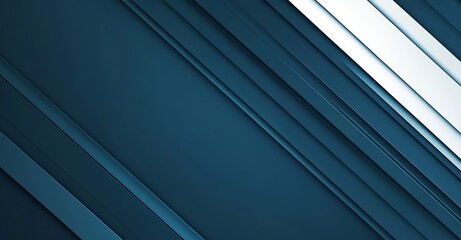 Obraz premium Abstract Dark Blue Background with Light White Gradient Stripes Design