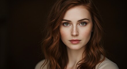 Fototapeta premium Artistic Silhouette: Wavy Hair and Blurred Face with Contrast Lighting